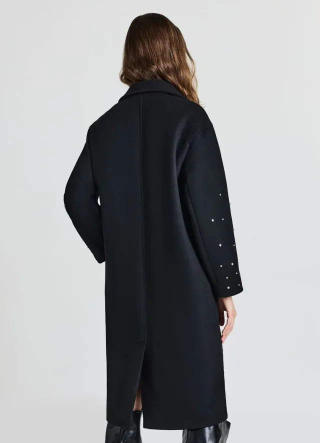 Calliope manteau monopetto strass femme long uni