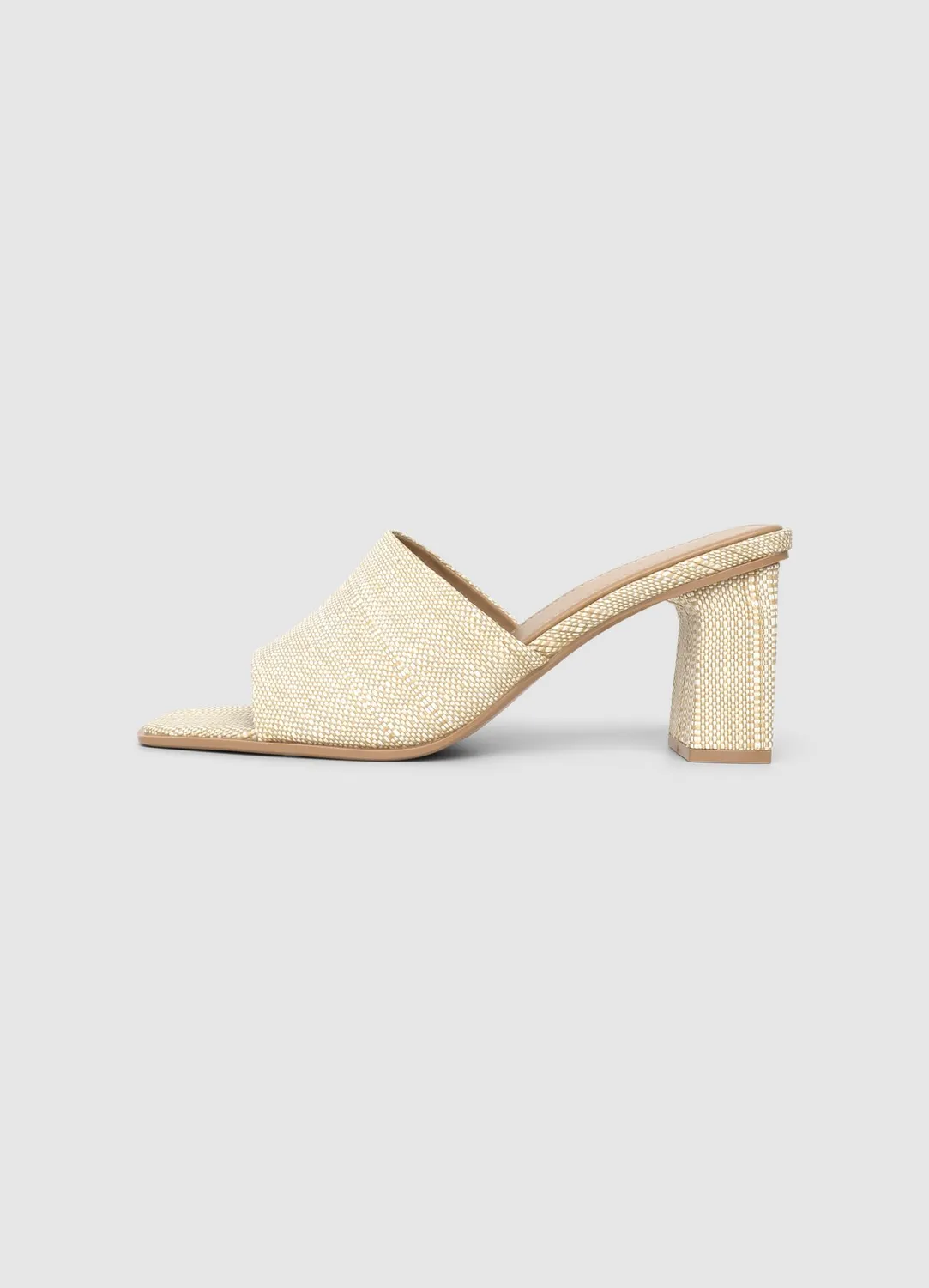 Calliope Mules canvas mules femme talon 8 cm