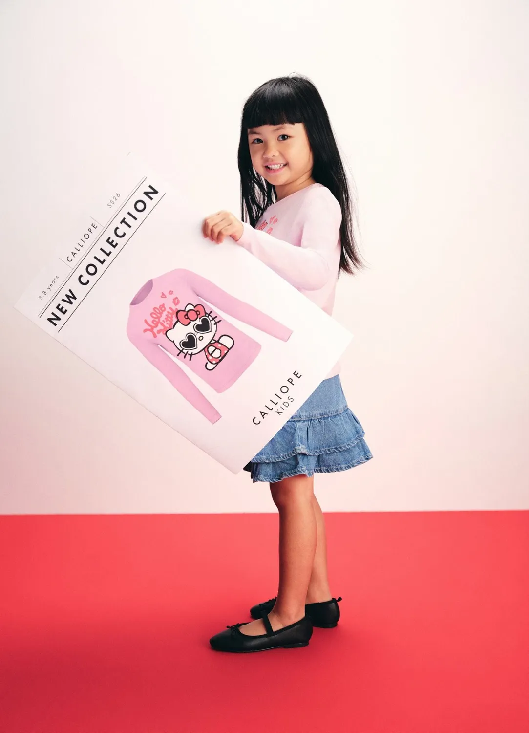 Calliope mini-jupe denim à volants fille 6-7 ans
