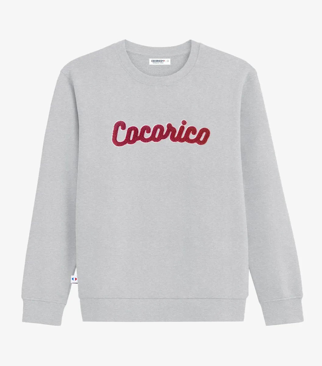 Cocorico La Bouclette sweat homme gris coton