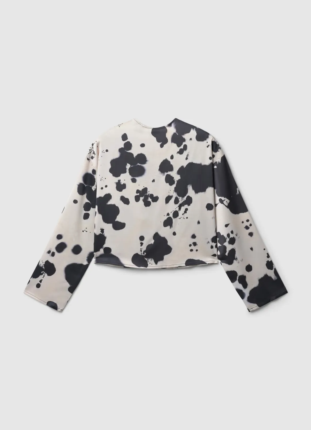 Calliope blouse à lacets femme imprimé vache manches longues