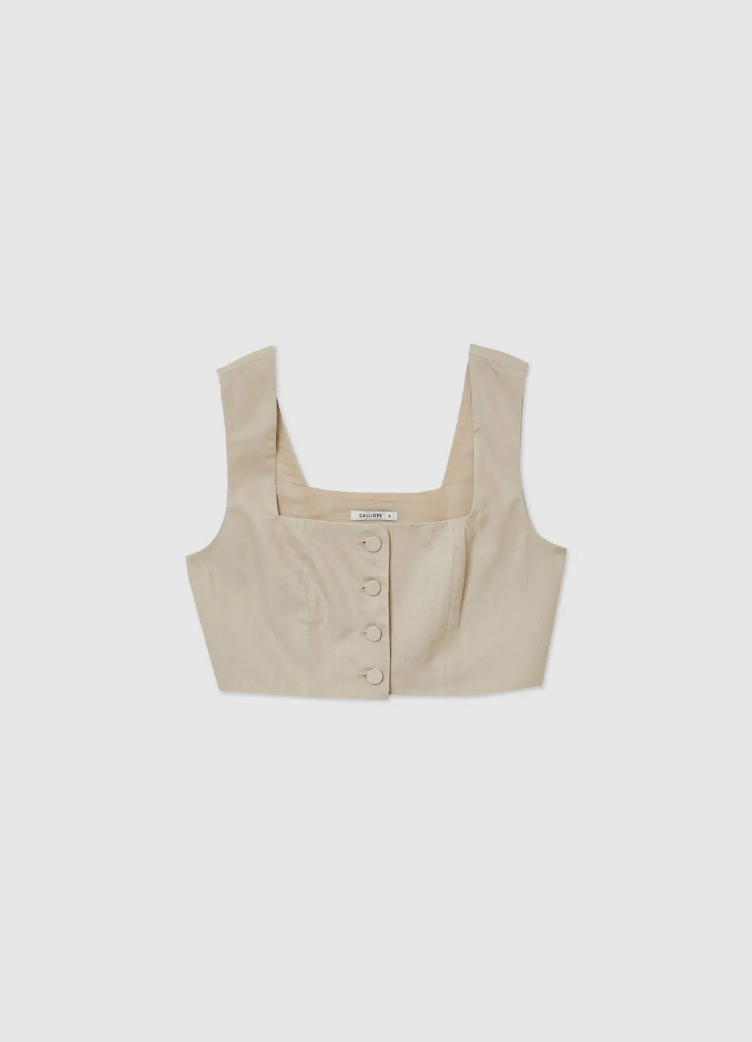 Calliope top court femme à boutons crop