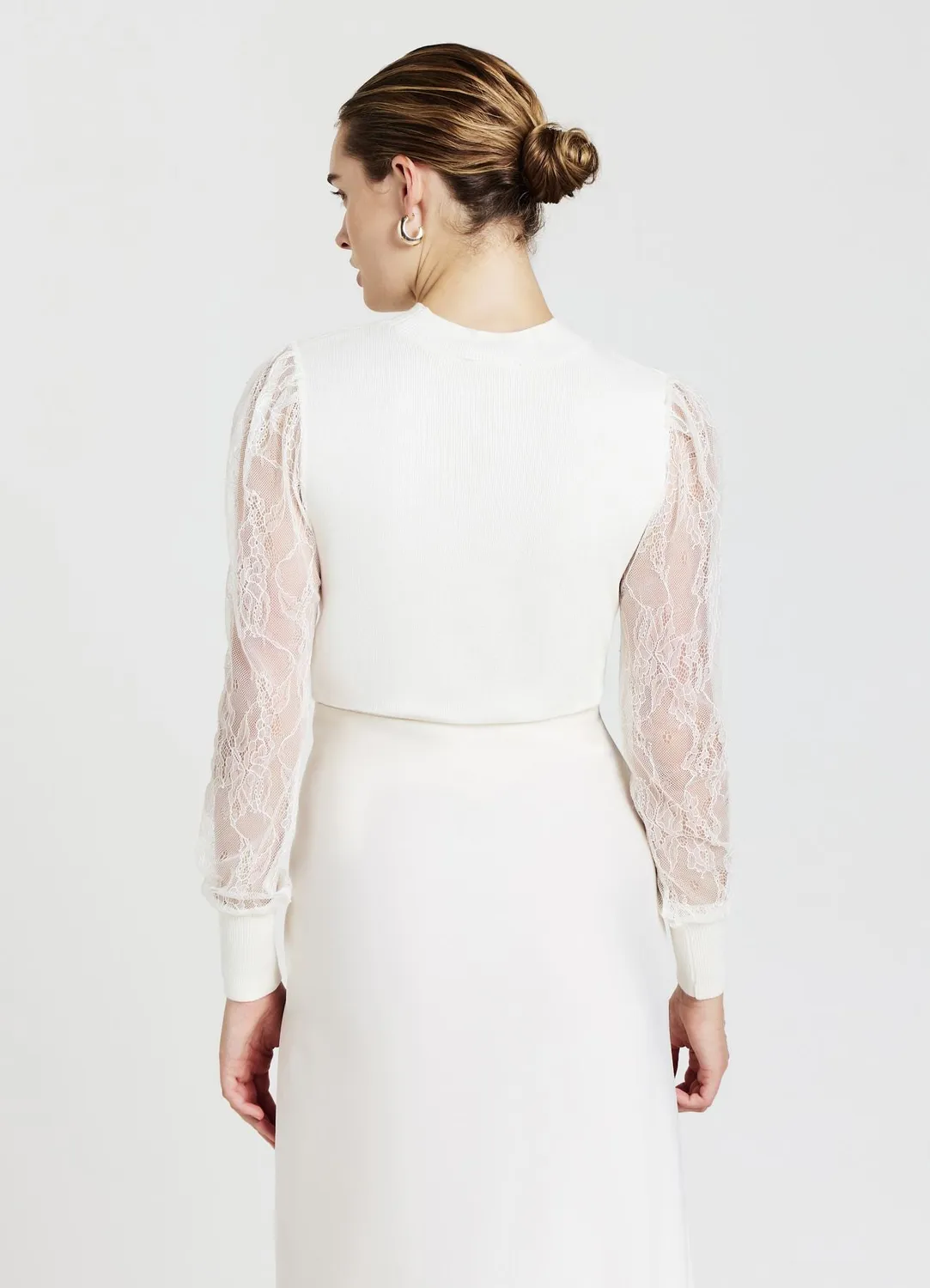 Calliope haut manches dentelle femme col rond