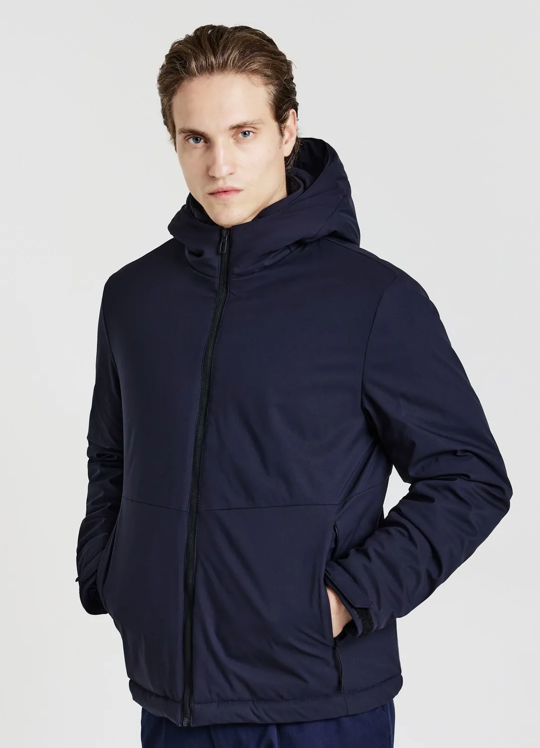 Calliope Blouson court technique à capuche homme