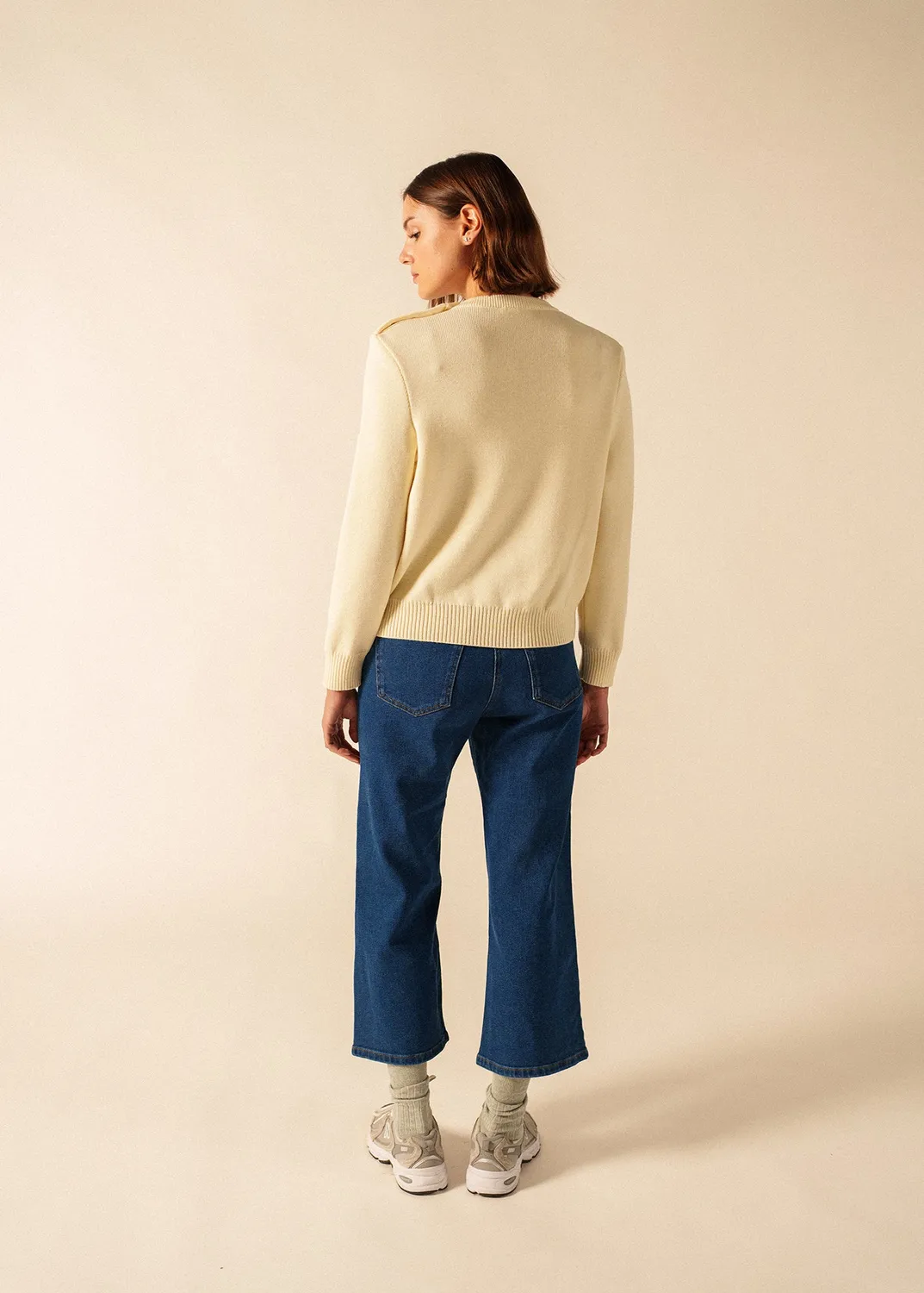 Saint James Cancale pull marin laine ecume femme