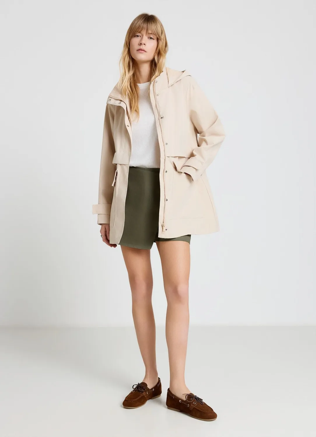 Calliope Veste saharienne capuche femme unie
