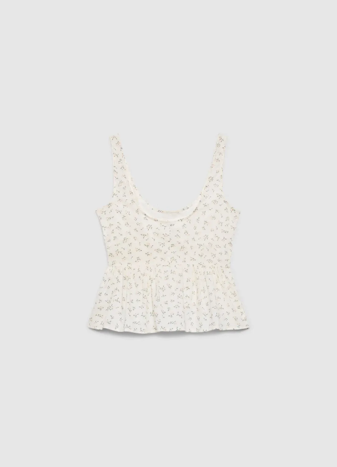 Calliope top peplum à fleurs femme col carré