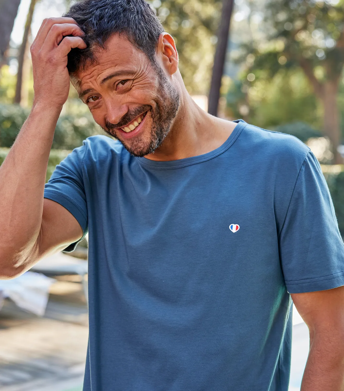 Cocorico Iconique T-shirt homme azur coton