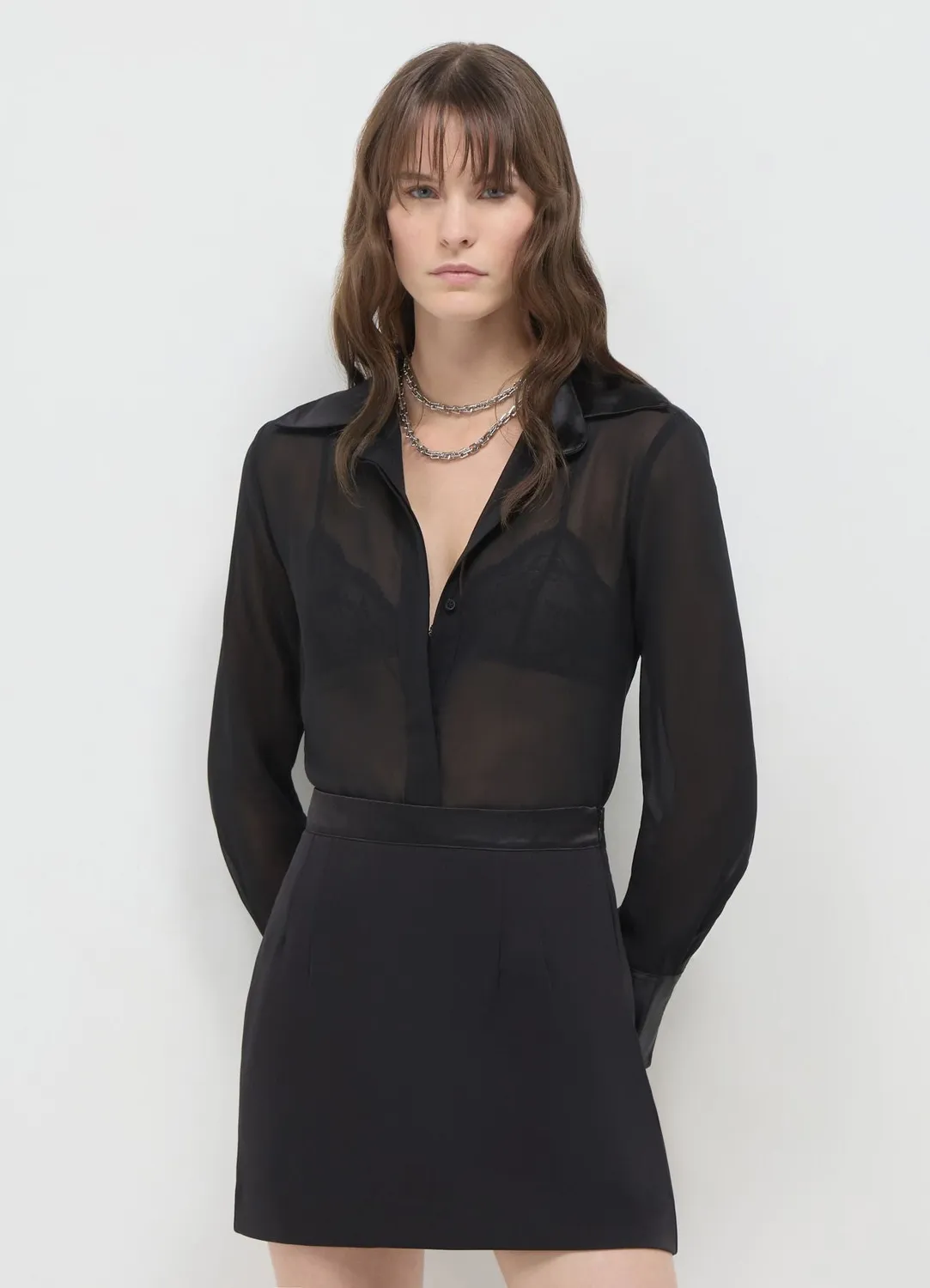 Calliope mini jupe crayon satinee femme