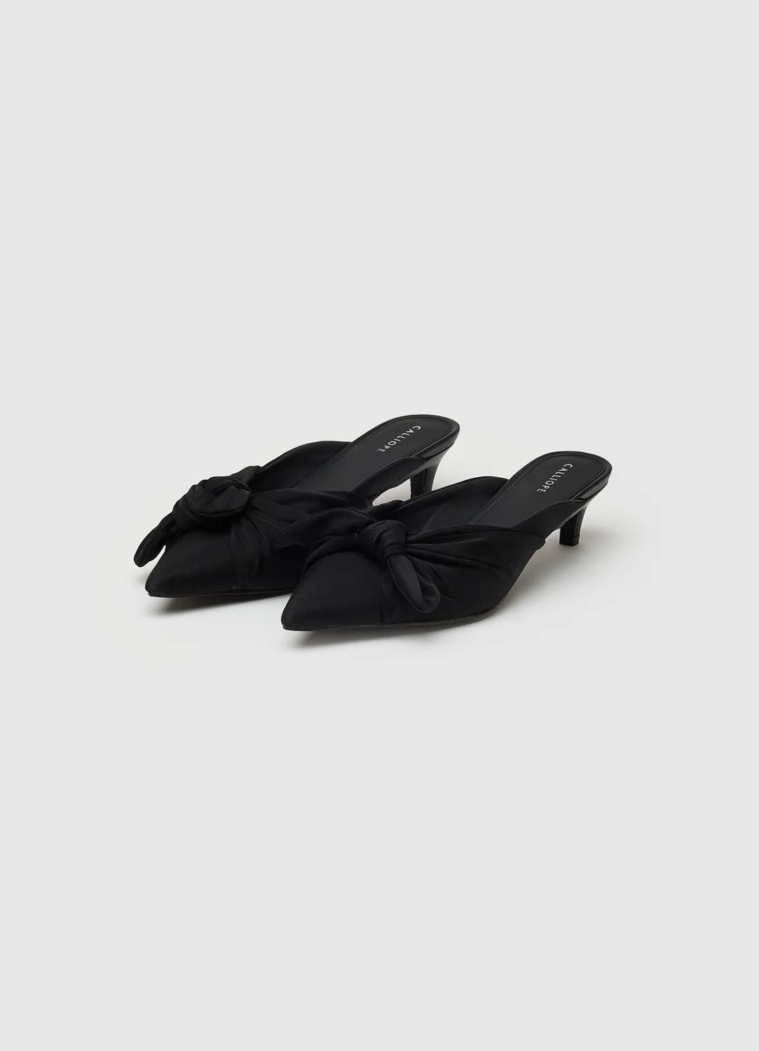 Calliope mules noeud mules femme bout effile talon 4,5 cm