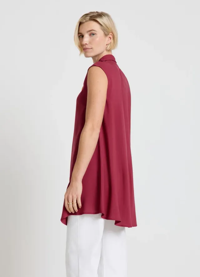 Calliope chemise longue sans manches femme unie