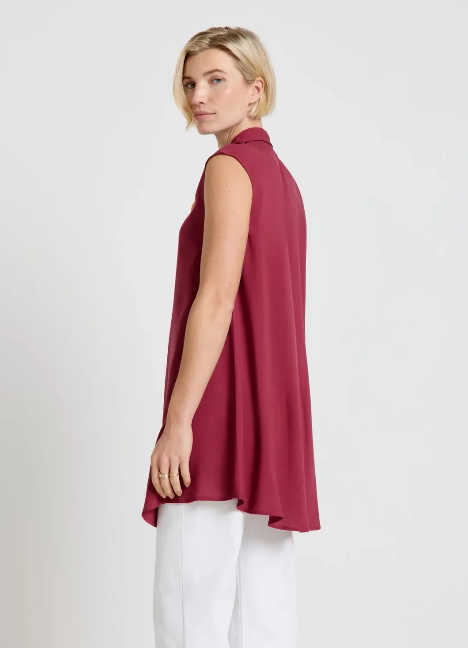 Calliope chemise longue sans manches femme unie