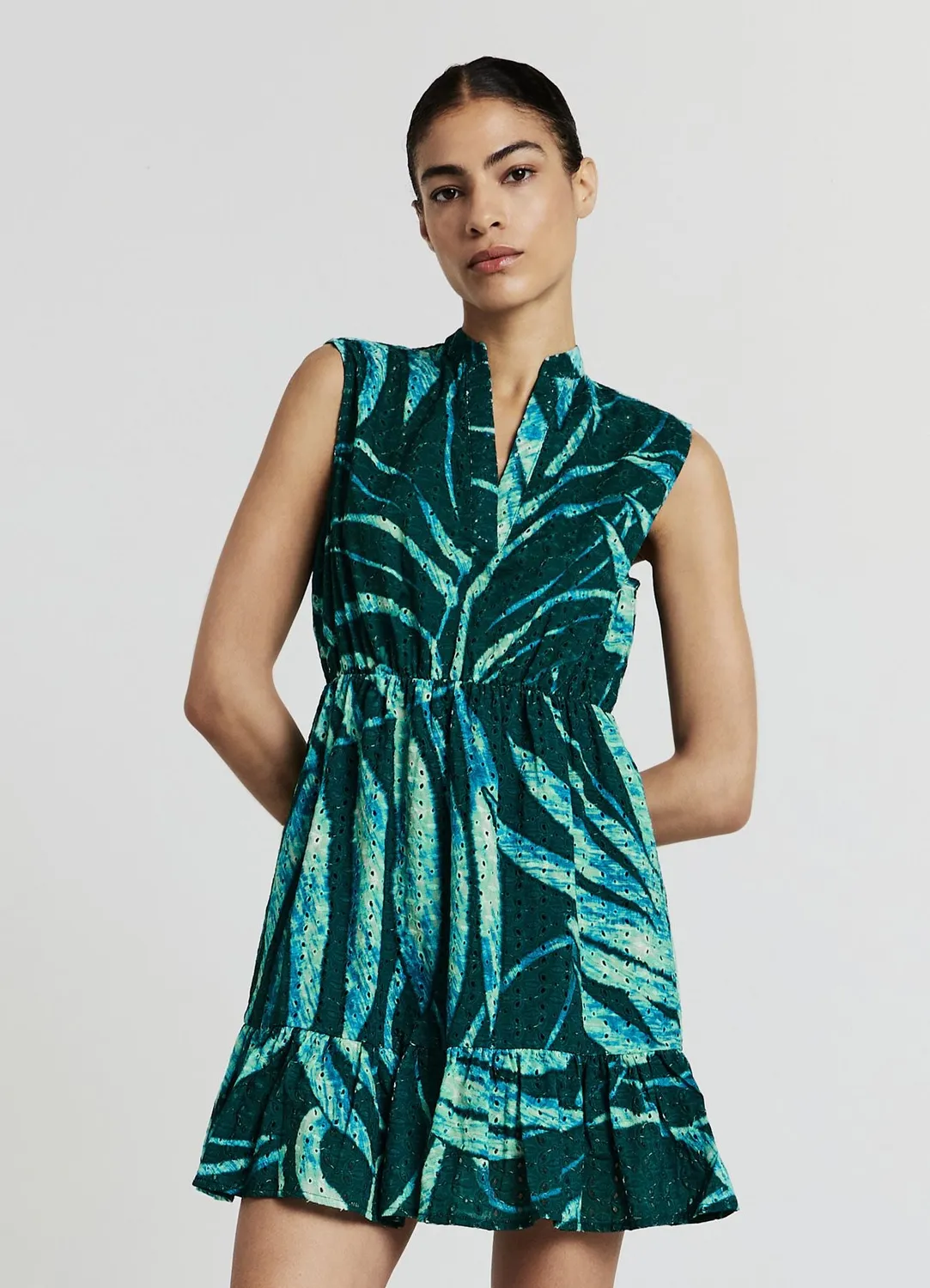 Calliope robe courte sangallo ceinture femme