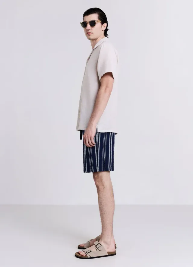 Calliope short jogger rayé homme cordon