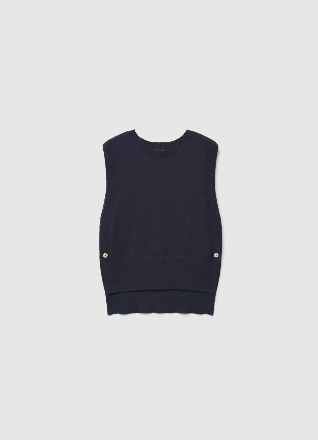 Calliope gilet maille femme sans manches boutons