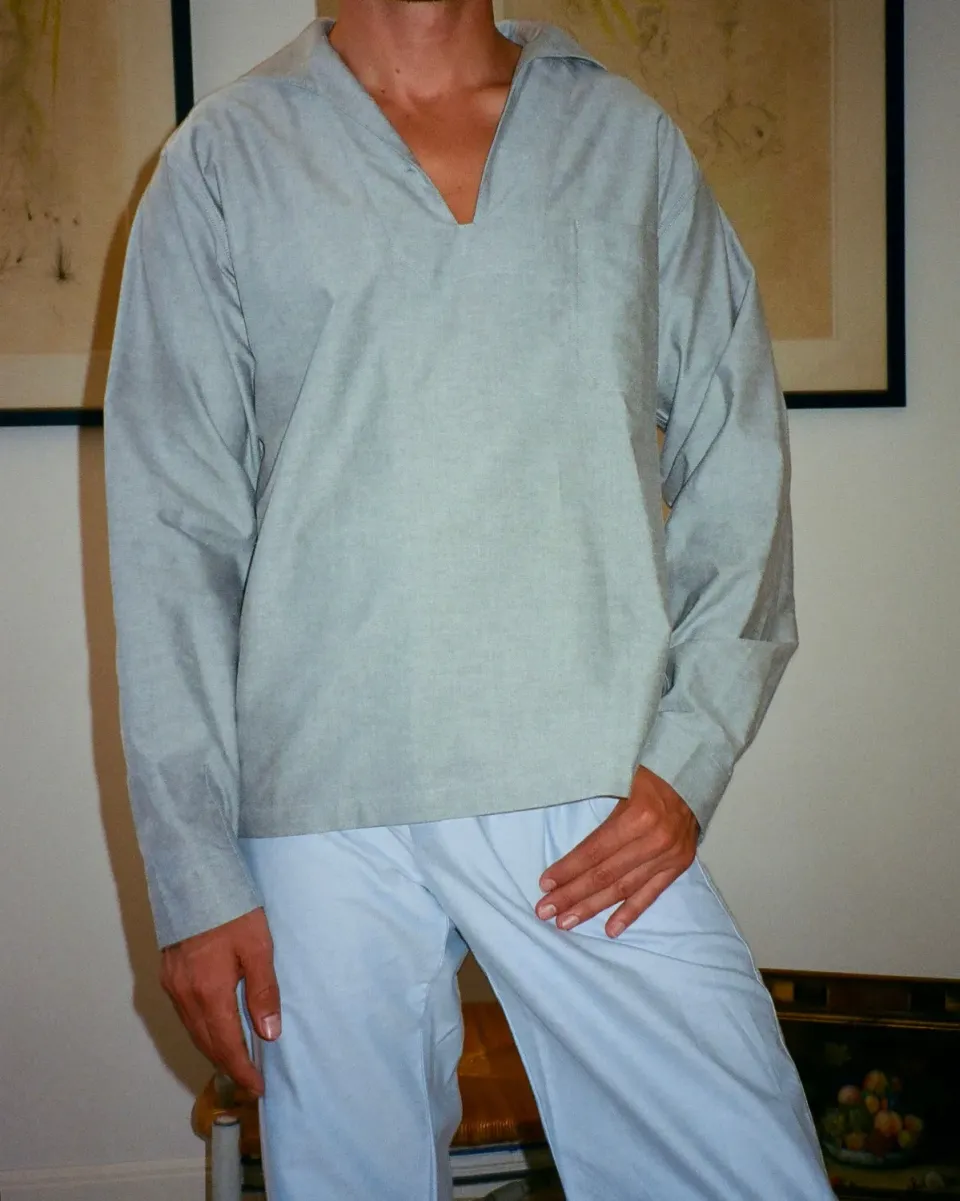 Erevan US vareuse surchemise oxford gris