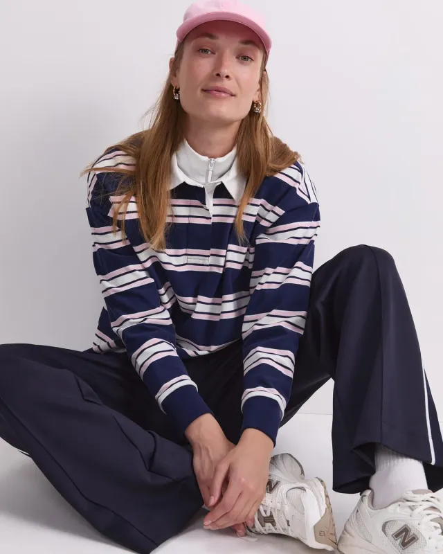 Sportscraft Kiaya Cropped Rugby polo femme rayé