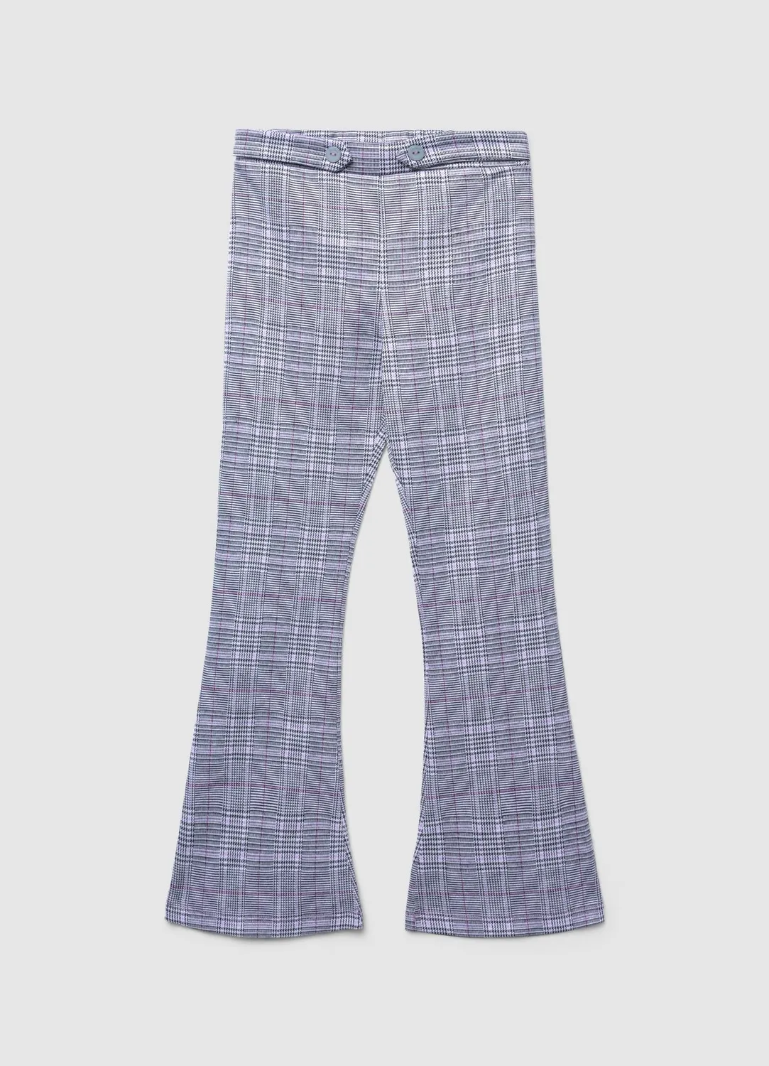 Calliope pantalon fille évasé à carreaux