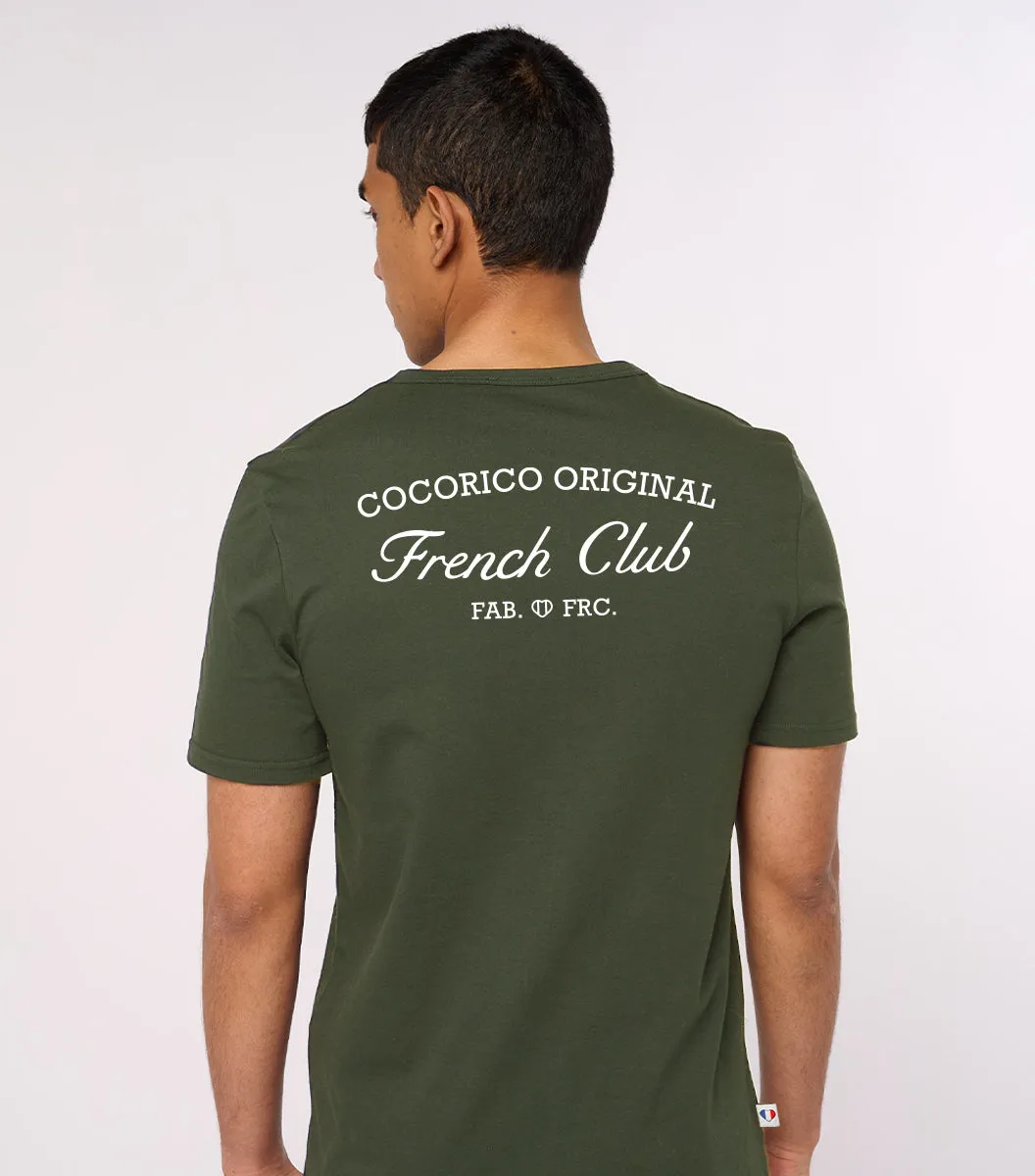 Cocorico French Club t-shirt homme kaki coton