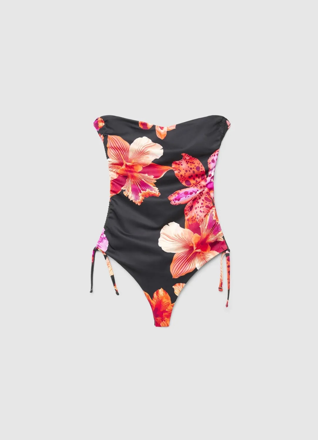 Calliope maillot 1 pièce femme bandeau floral à lacets