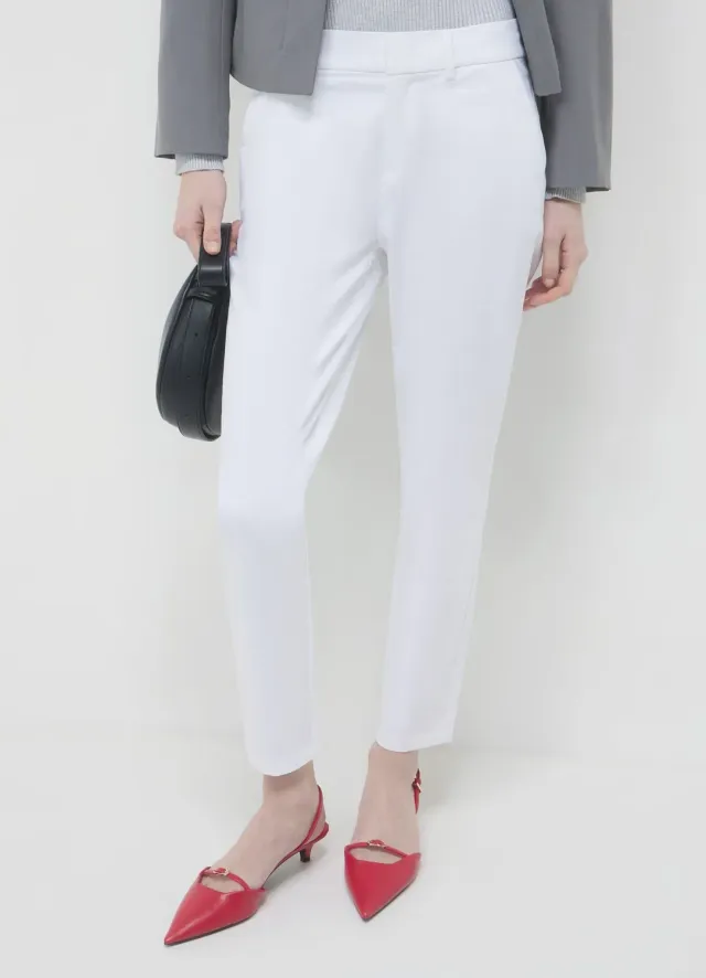 Calliope pantalon rasatello coton pantalon classique femme