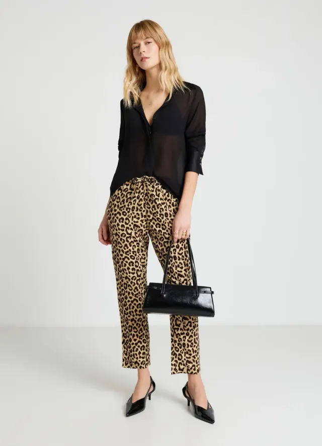 Calliope pantalon imprime animalier pyjama poche laterale