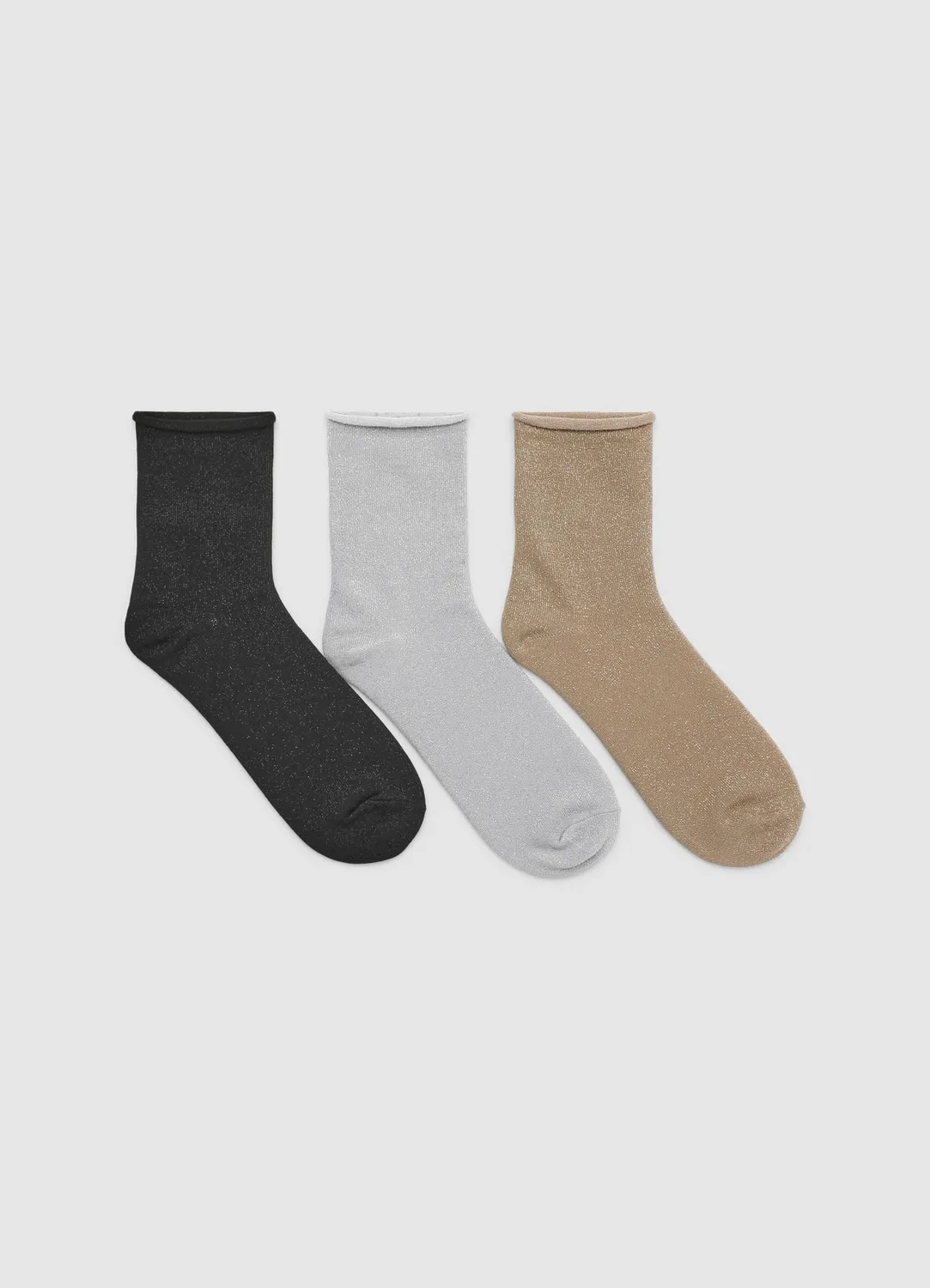Calliope lot 3 chaussettes femme effet brillant TU