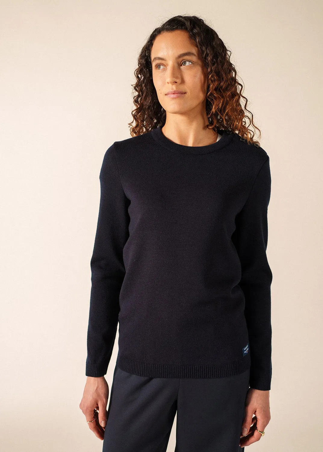 Saint James Brégançon x Elysée pull laine navy femme