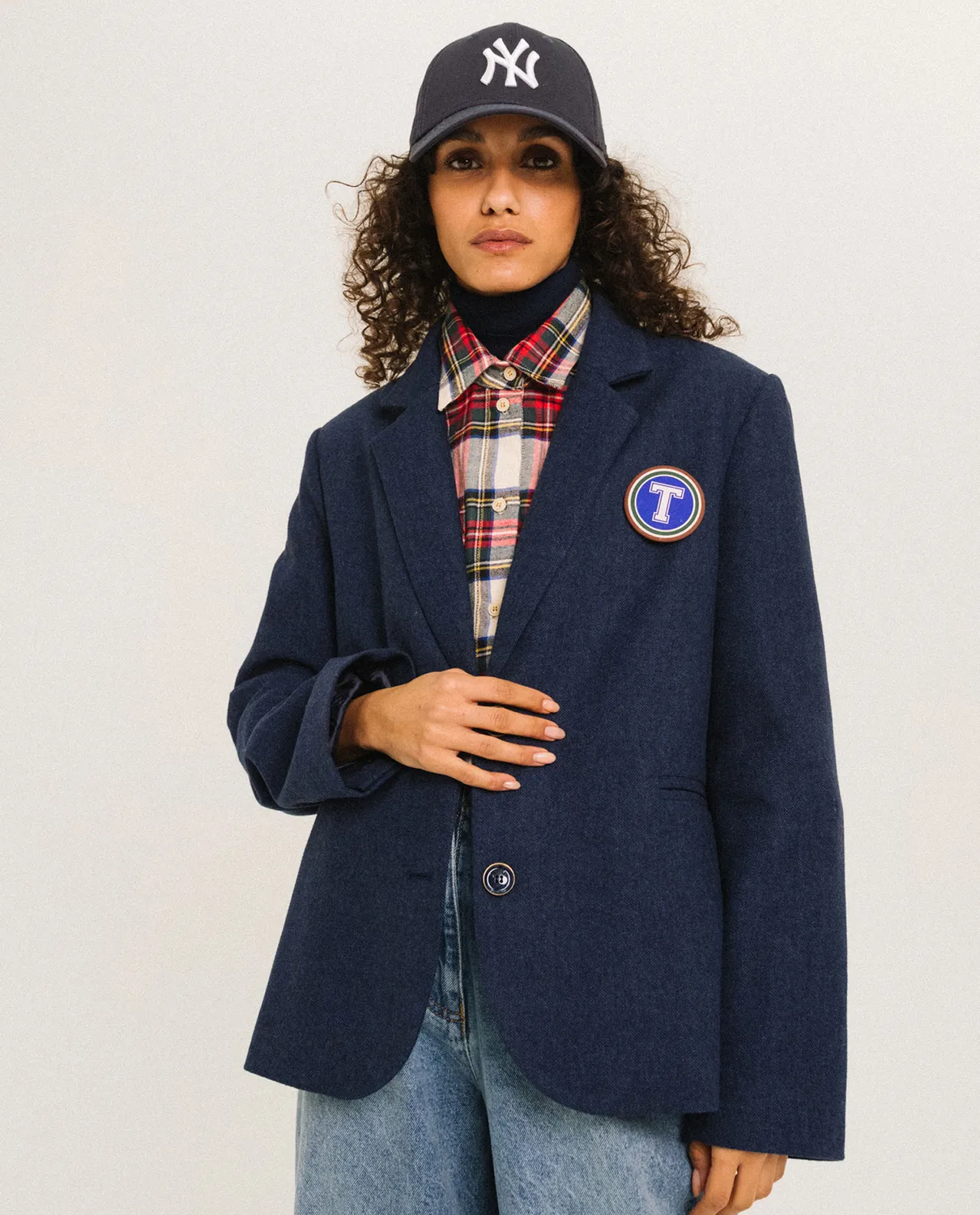 TINSELS FANZINE veste GROUND NAVY tailleur laine