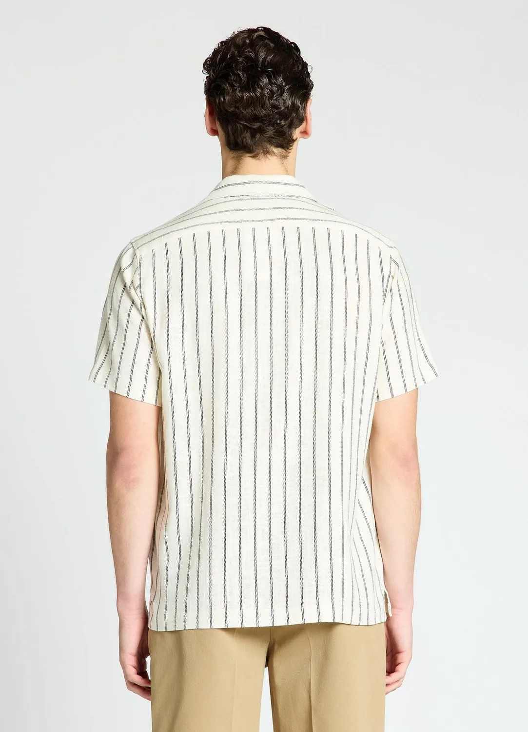 Calliope chemise bowling homme à rayures manches courtes