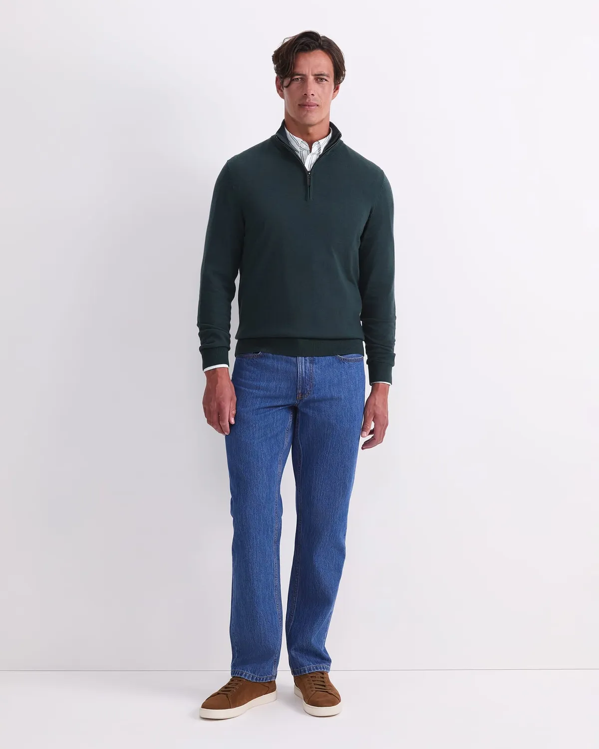 Sportscraft Merino pull col zippé laine homme