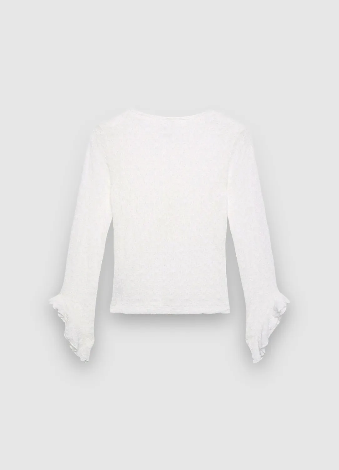 Calliope t-shirt col V volants femme dentelle
