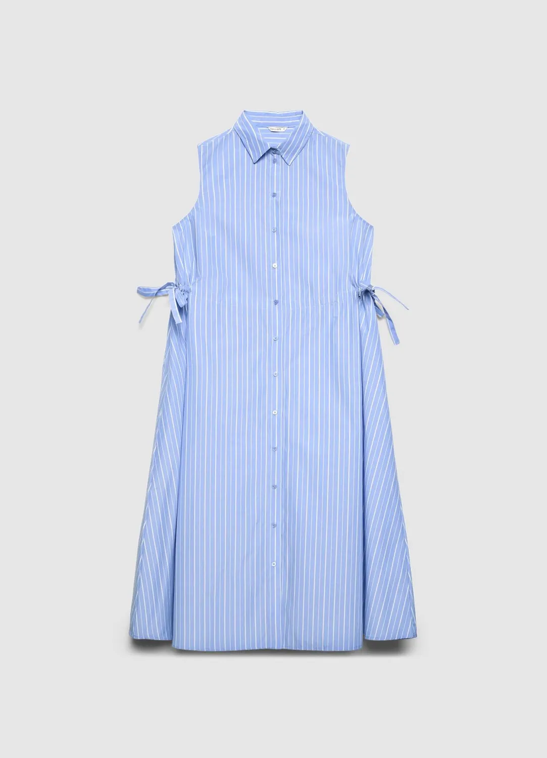 Calliope robe chemisier longue rayée femme lacets