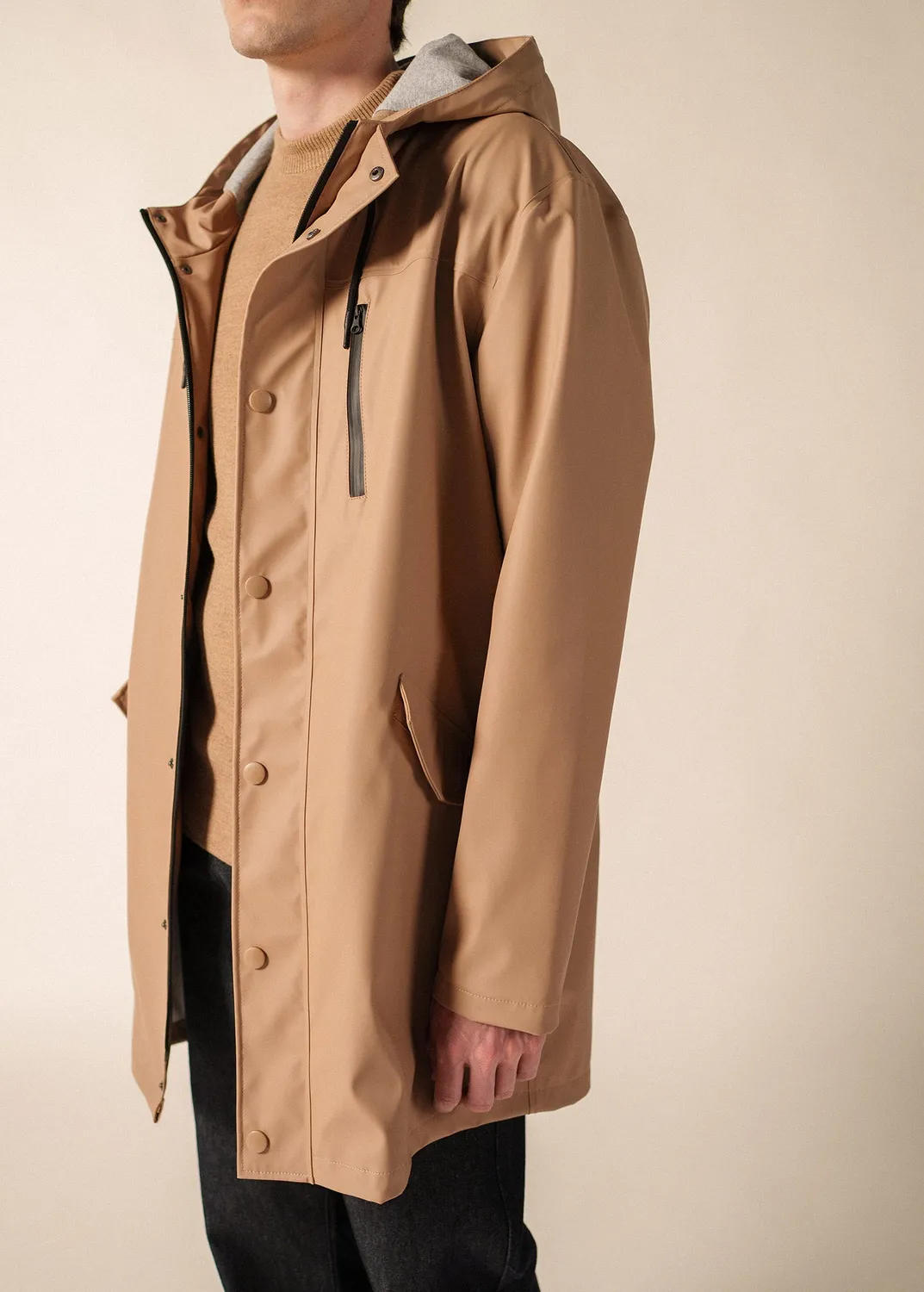 Saint James St Hélio ciré beige foncé imperméable