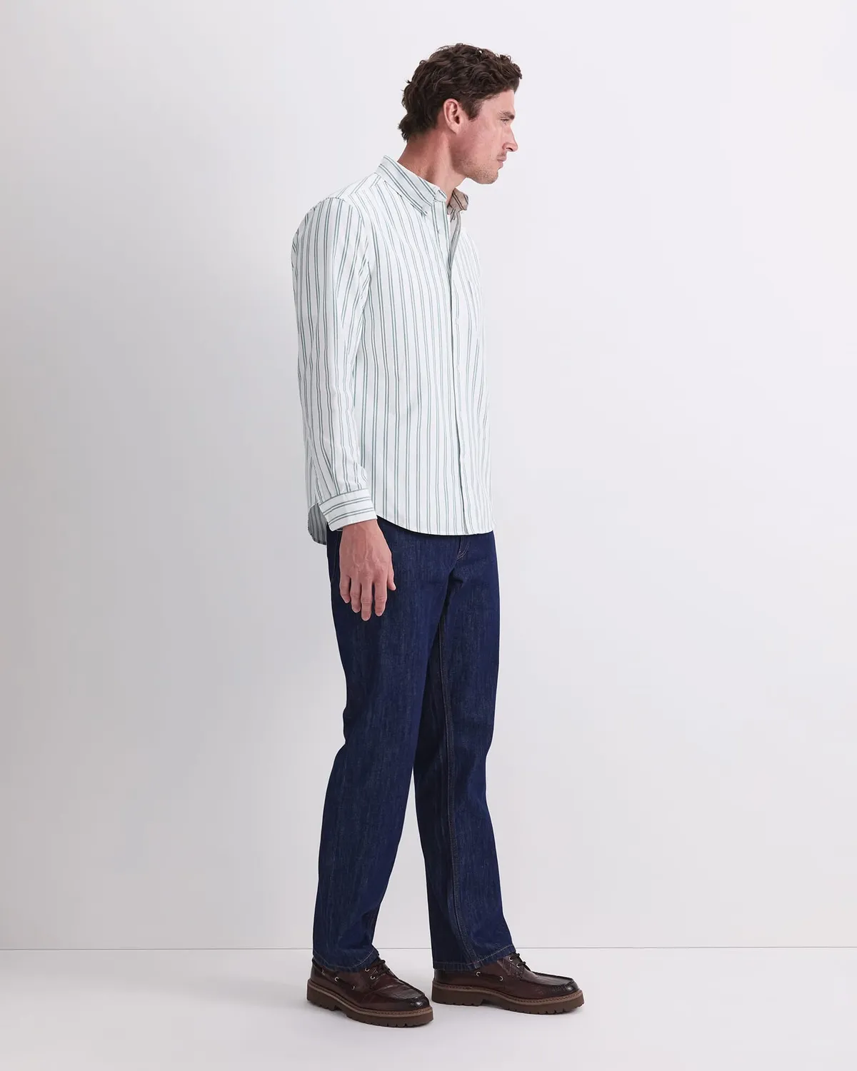 Sportscraft Oxford Long Sleeve Stripe Shirt chemise coton