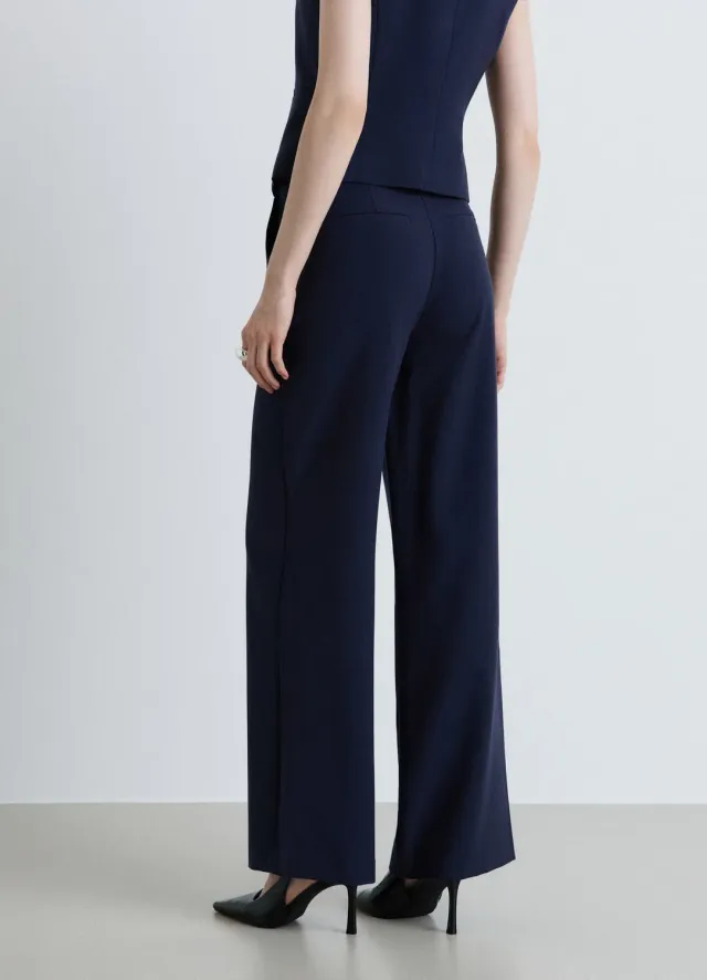 Calliope pantalon palazzo femme taille haute uni