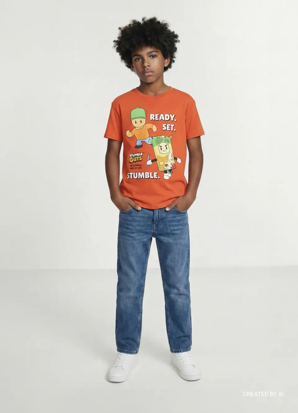 Calliope t-shirt Stumble Guys garçon over manches courtes