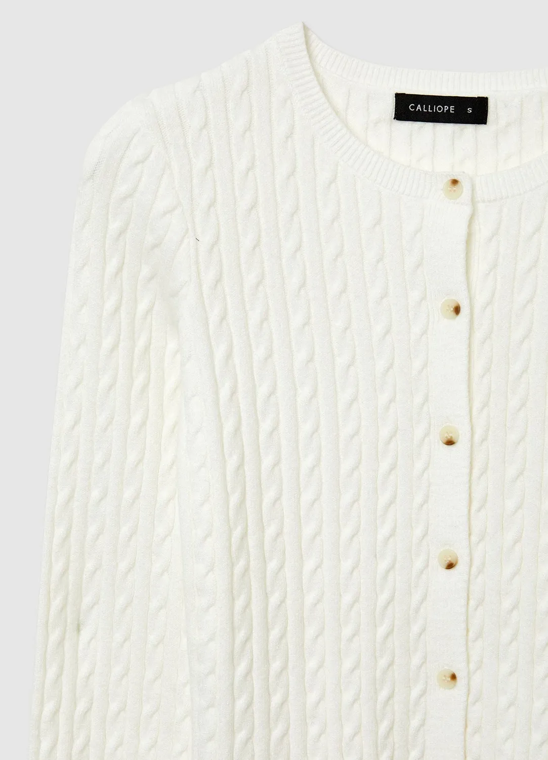 Calliope cardigan torsades boutons col rond
