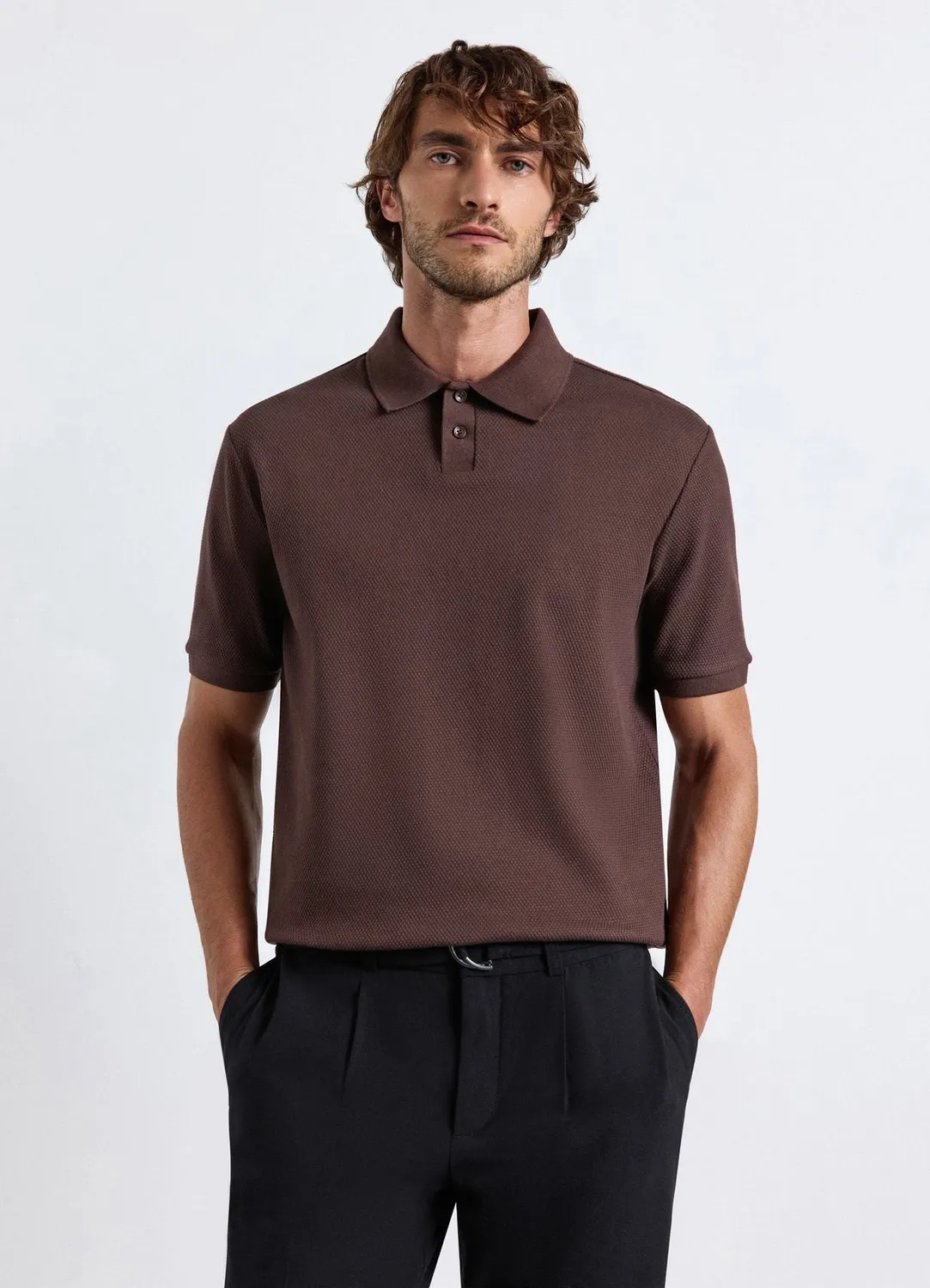Calliope polo uni 2 boutons homme