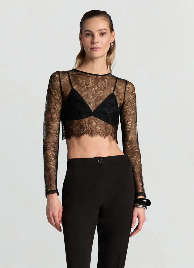 Calliope chemise crop dentelle femme bralette