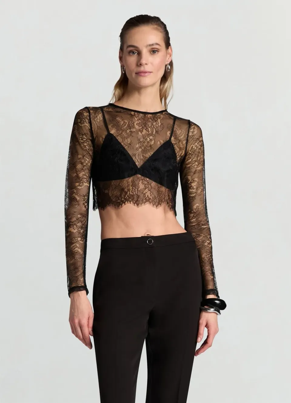 Calliope chemise crop dentelle femme bralette