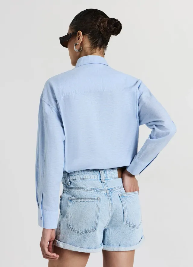 Calliope pantaloncini short mom jean femme denim
