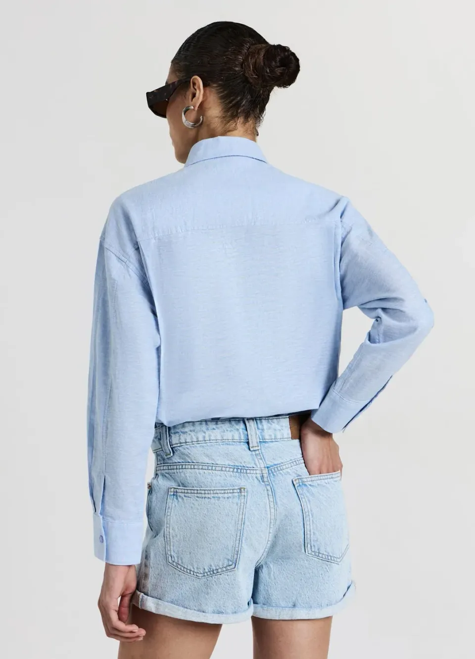 Calliope pantaloncini short mom jean femme denim