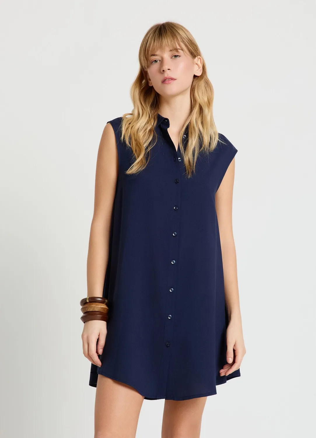 Calliope chemise longue sans manches femme unie