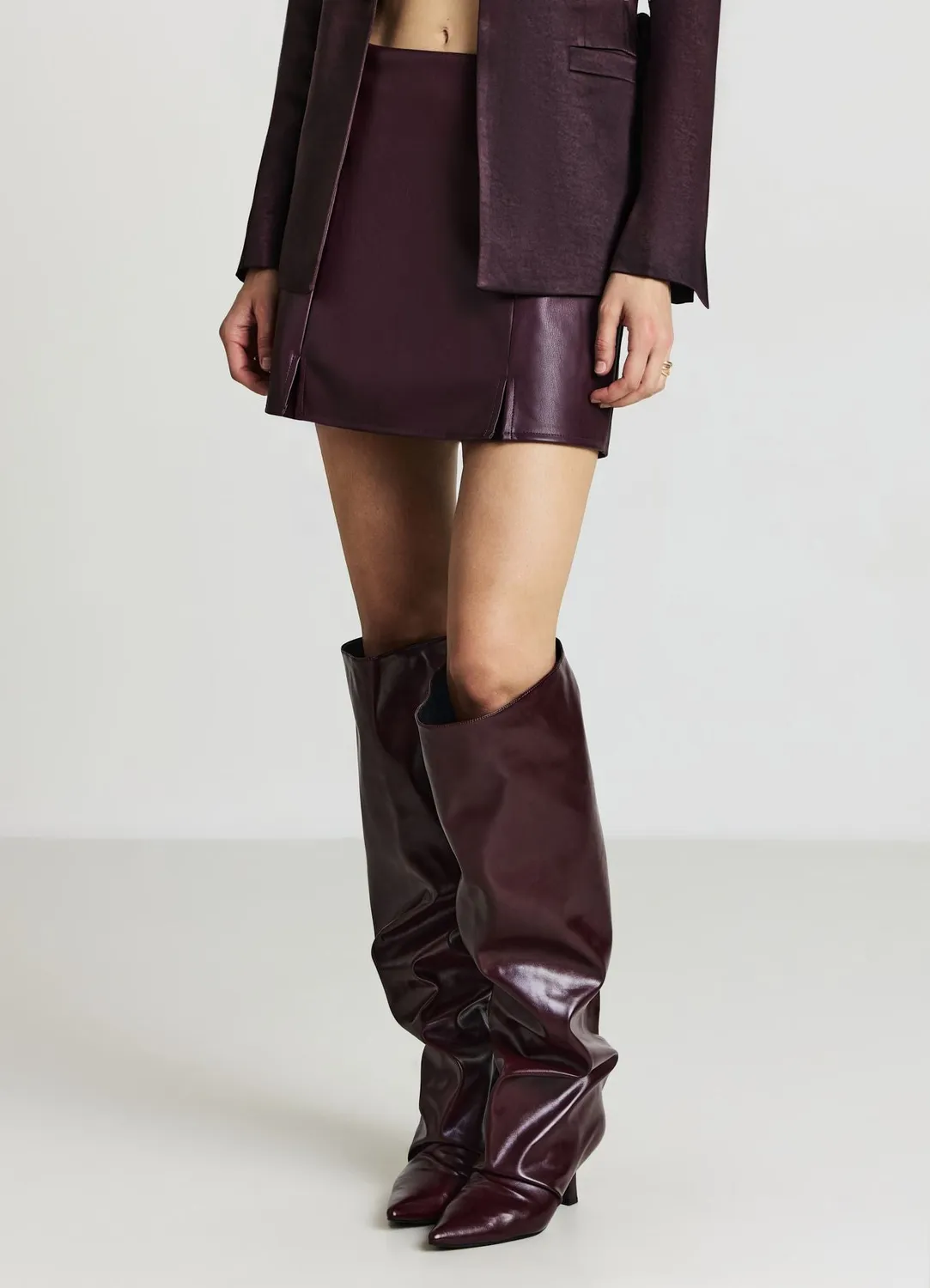 Calliope jupe-short simili cuir effet jupe femme