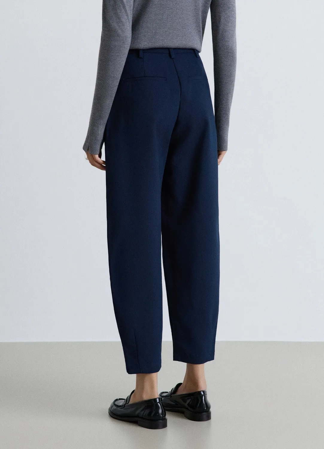 Calliope Balloon pantalon femme taille haute uni