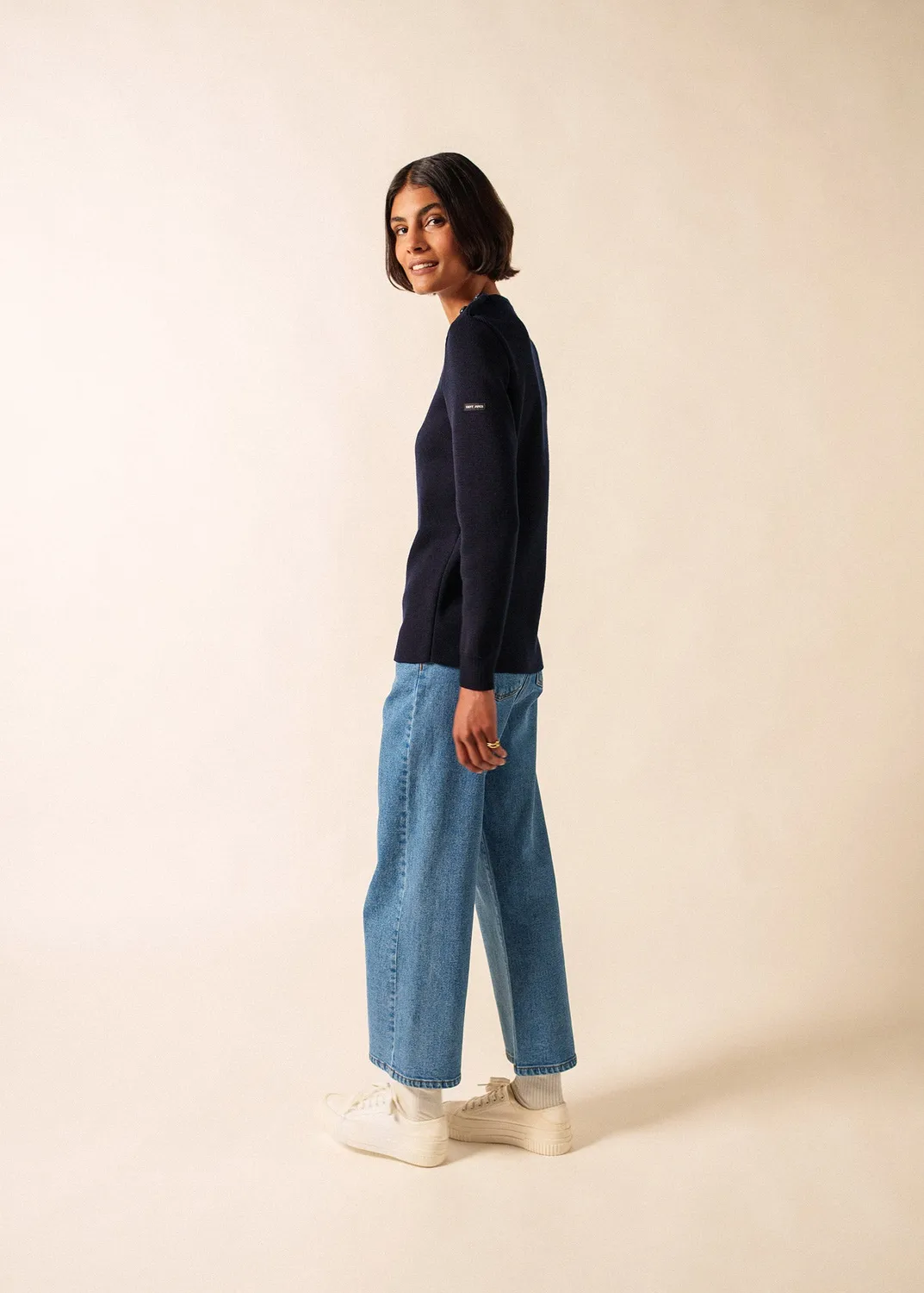 Saint James Rochefort pull marin navy laine femme