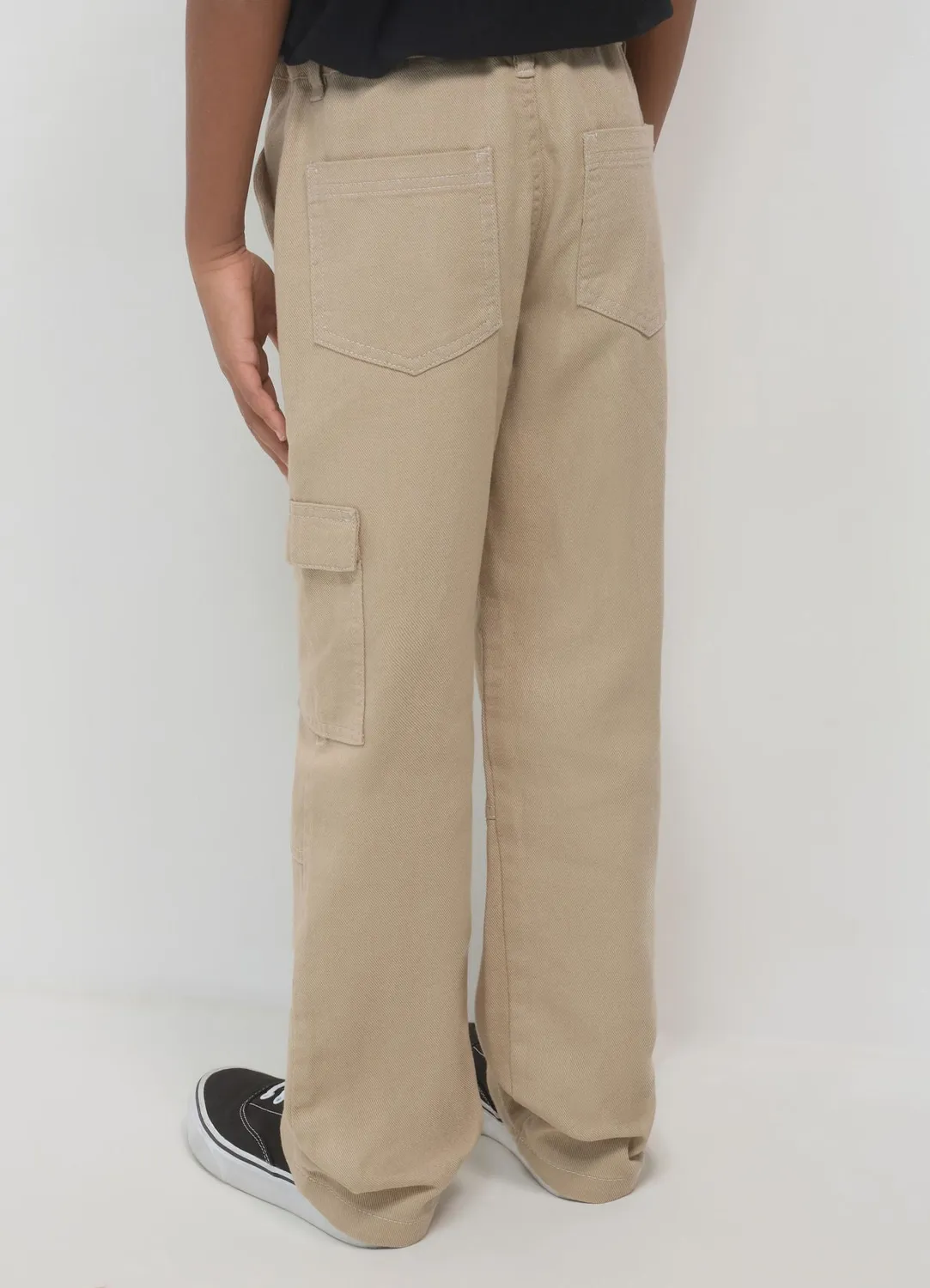 Calliope pantalon cargo garçon coton fermeture zip