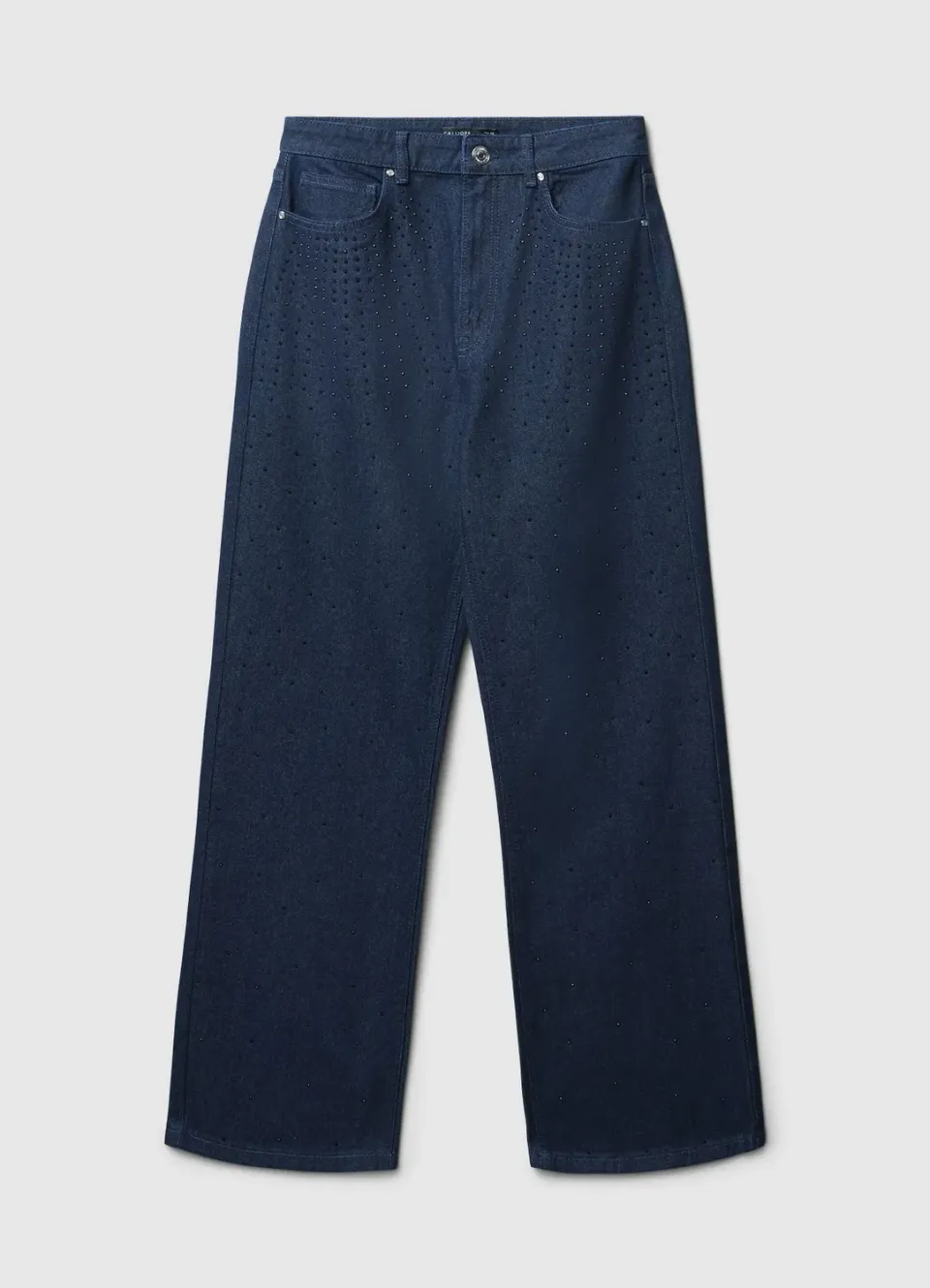 Calliope Jeans Strass Jean Femme 5 Poches Coupe Chic