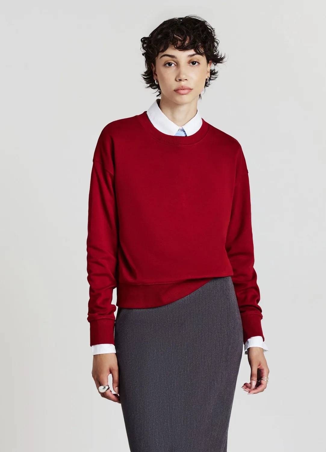 Calliope sweat col rond basic femme coton